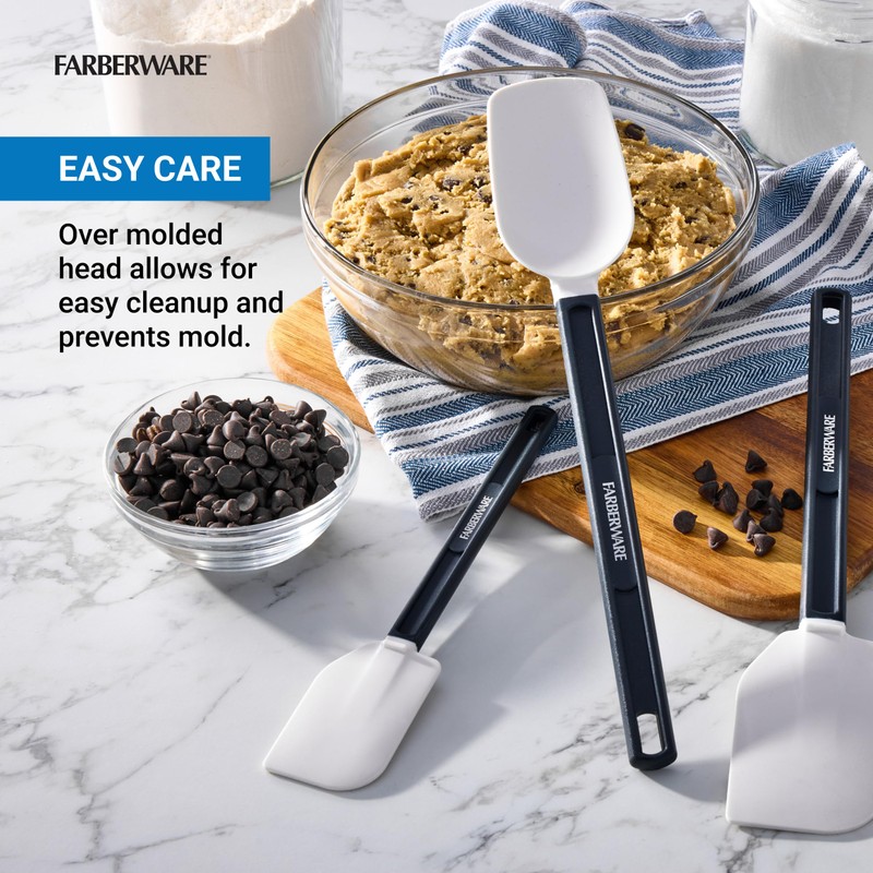 FARBERWARE Pro 3 Piece Silicone Spatula Set, 13.5 and 10