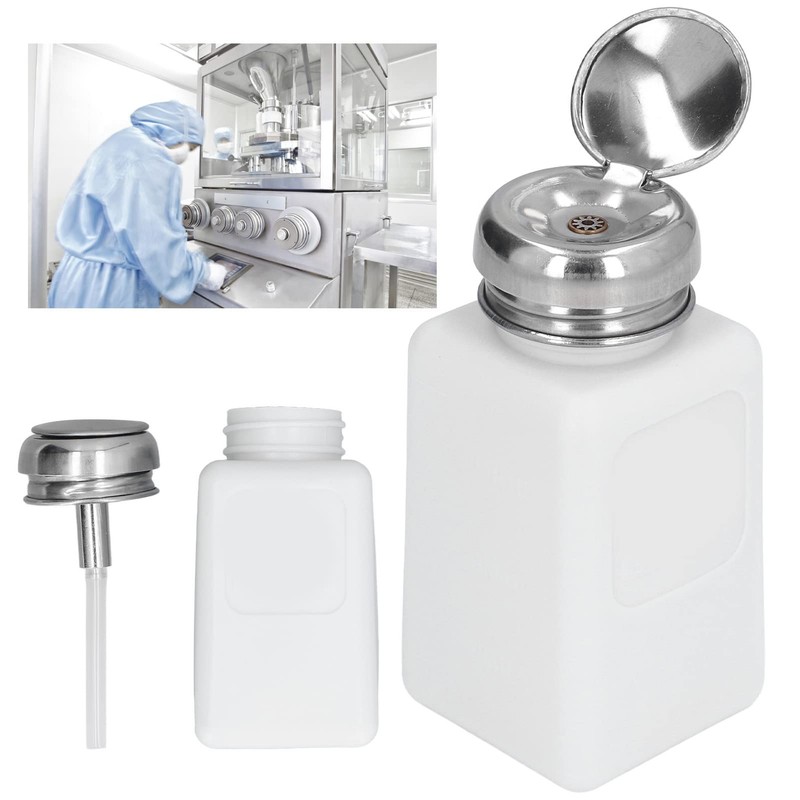 Acetone Pump Dispenser 200Ml Press Type Solvent Dispenser Esd Safe