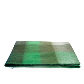 Gloop Women's Scarf XXL Knitted Triangle Scarf Neckerchief Triangle Scarf Cuddly Fluffy without Scratching on Skin 200 x 140 cm, green + white