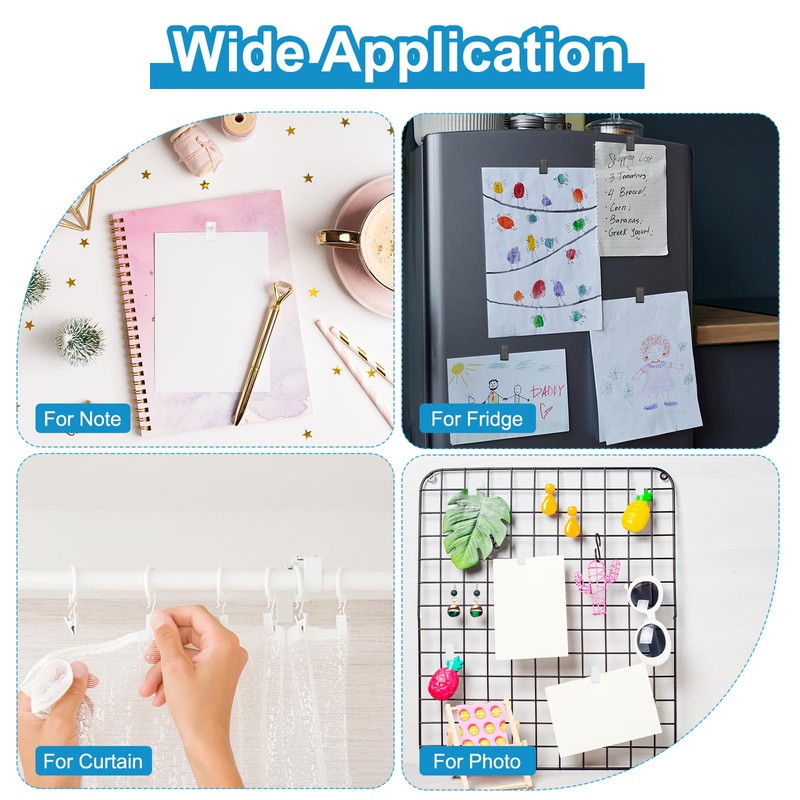 PATIKIL Self Adhensive Clips, 20 Pcs Plastic Mini Rectangle Tapestry