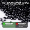 Fomuson 200pcs Zip Ties 8 Inch Black, Heavy Duty Zip