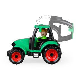 Lena 01624 Truckies, Solid Approx. 17 cm Long, Small Farming Toy Tractor 2 Years of Age, Robust Vehicle for Sandbox, Beach and Children's Room
