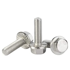 Mellewell M6 x 20mm Flanged Hex Head Bolts Flange Hexagon Screws, Stainless Steel A2, DIN 6921, 25 PCS