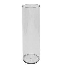 Poppy Nagoya Cool-003 Vase, Unbreakable, Flower Base, Cylindrical Vase, Plastic, Fashionable, Transparent, Northern Europe, Diameter 3.9 inches (10 cm), Height 11.8 inches (30 cm), Clear
