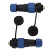 2Pcs SD16 IP68 Waterproof Aviation Connector SD16 Female Plug Male