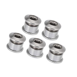 Hihaha Silver Tone Chainring Nuts Road Bike Bicycle Chain Ring Bolts /5pcs