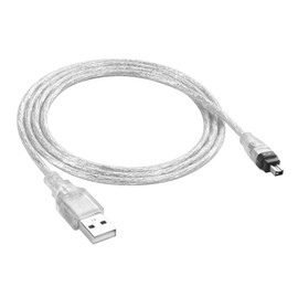YAODHAOD Firewire to USB Adapter Cable, USB 2.0 Male Firewire IEEE 1394 4 Pin Male iLink Cable Compatible with Sony DCR-TRV75E DV