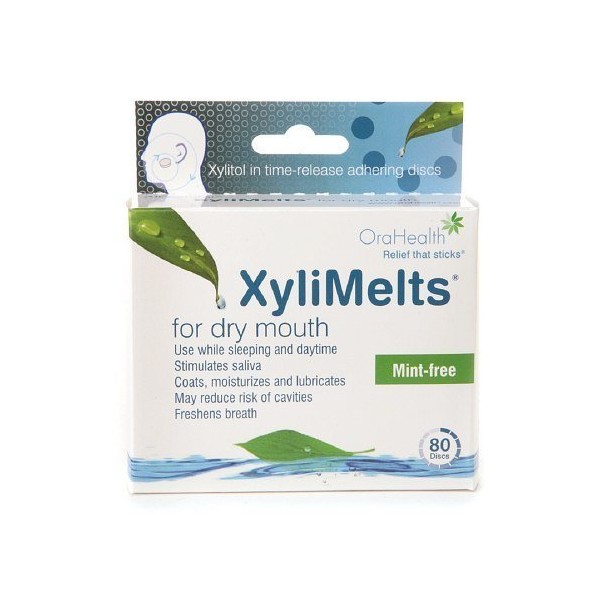 XyliMelts Discs for Dry Mouth, Mint Free 80 ea (Pack of 2)