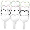 Vaguelly 12 Pcs Heart Shaped Handheld Mirrors Portable Makeup Mirrors