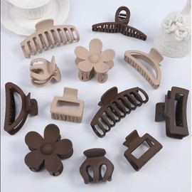 12 Cute Hair Clip,Flower Hair Accessories Set, Assorted Shapes and Colors, Elegant Vintage, Big Size Hair Clip