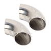 2PCs 90 Degree Elbow Wastegate Dump Valve Pipe 1.5in Stainless