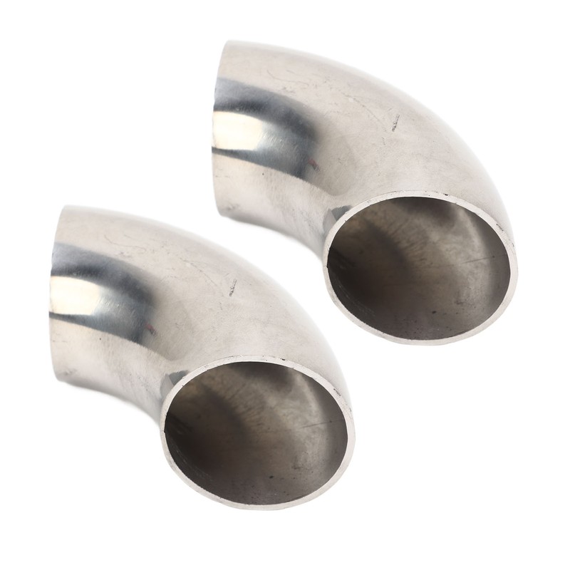 2PCs 90 Degree Elbow Wastegate Dump Valve Pipe 1.5in Stainless