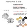 MARSALIA 12MM 15MM Pressure Earrings for Keloids, Keloid Earrings Pressure