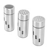 3Pcs Salt and Pepper Shakers Set Stainless Steel 3 Sizes