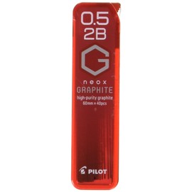 Pilot Mechanical Pencil Lead, Neox Graphite, 0.5mm, 2B, 40 Leads (HRF5G-20-2B)