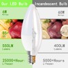 GOSCHE E12 Led Ceiling Fan Light Bulbs, 6W B11 Led