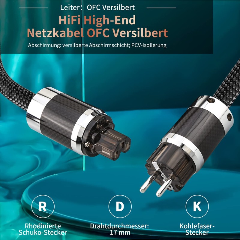 Tertullus HiFi High End Power Cable C15 Power Cable HiFi