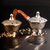 NKlaus Incense Pan with Wooden Handle for Frankincense Incense Mixture
