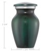 Reminded Small Cremation Memorial Urn for Human Ashes, Green Mini