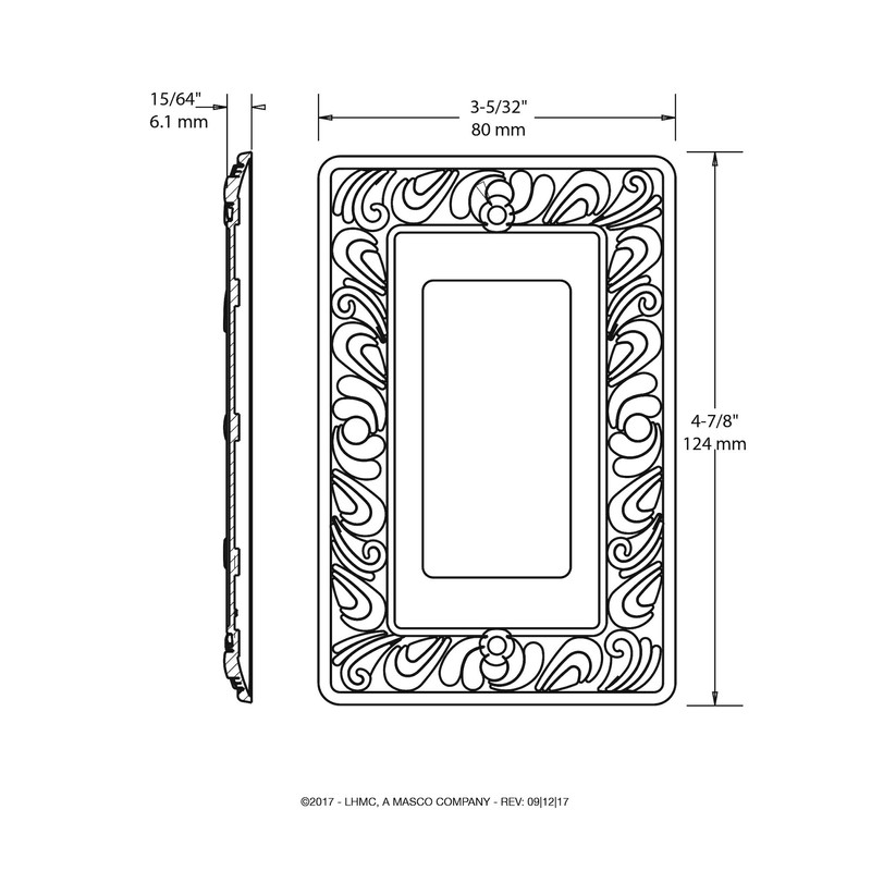 Franklin Brass 64046 Paisley Single Decorator Wall Plate / Switch