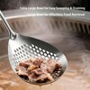 Stainless Steel Skimmer Spoon, Large Slotted Spider Skimmer with Long