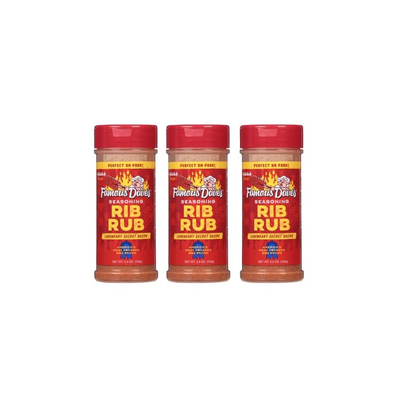 Famous Dave's - 3 pck, Rib Rub Seasoning (16.5 oz.)