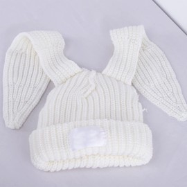 caoxhenr Rabbit Ears Knit Hat Crochet Knitted Hat Skullies Beanie Long Ear Bucket Hat Cute Bunny Hat for Women Autumn Winter Warm Cap, One Size