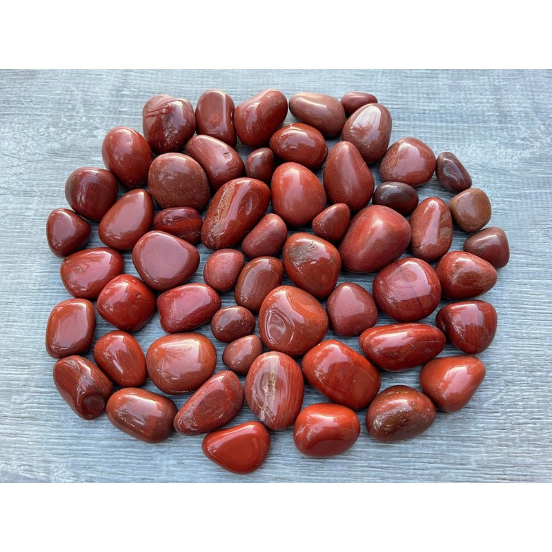 GAF TREASURES Wholesale Red Jasper Tumbled Stones, Polished Red Jasper