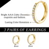 LICHUAN Silver Hoop Earrings for Women, Hoop Earrings with AAA