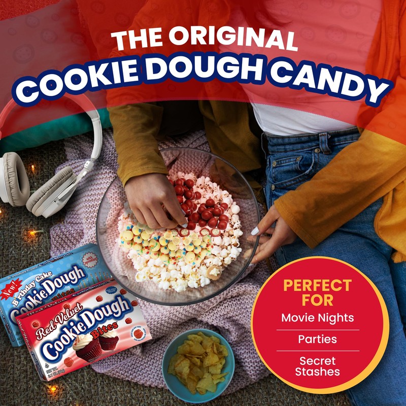 Cookie Dough Bites Caramel Flavored Candy | 3.1 oz (Pack