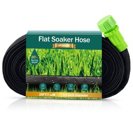 Flat Soaker Hose for Garden Beds, Water Garden Soaker Hose 25FT