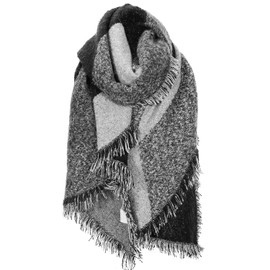 Wokkol Scarf Cape, Scarves for Women, Large Scarf Women's Winter, Women's Winter Scarf, Fluffy Scarf, Soft Cashmere Fabric, A Warm Gift for Grandma, Mother and Girlfriend in Winter, black
