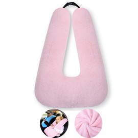 FHSGGP Travel Pillow Travel Pillow Cushion for The Back Seat of Car Car Pillow for Kids A Sleeping Artifact Suitable for Long-Distance Travel of Adults and Children Travel Pillow for Kids Pink