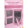 Pestañas Postizas 740 Piezas, Volumen Natural, Kit Profesion Negro D