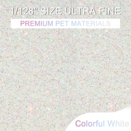 Ceya 3.5oz/ 100g Ultra Fine Glitter Powder Colorful White Iridescent Glitter 1/128” 0.008” 0.2mm for Slime Epoxy Resin Tumbler Nail Art Festival Makeup Scrapbook Wedding Cards Jewelry Painting Arts