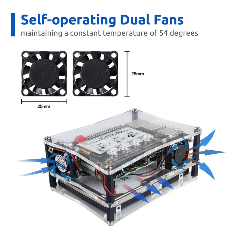 SunFounder NAS Kit for Raspberry pi 4B 3B+ 3B 3A+