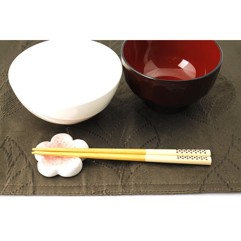 isida Chopsticks 箸箱 Set Lunch Dots Mini 18 Beige 18