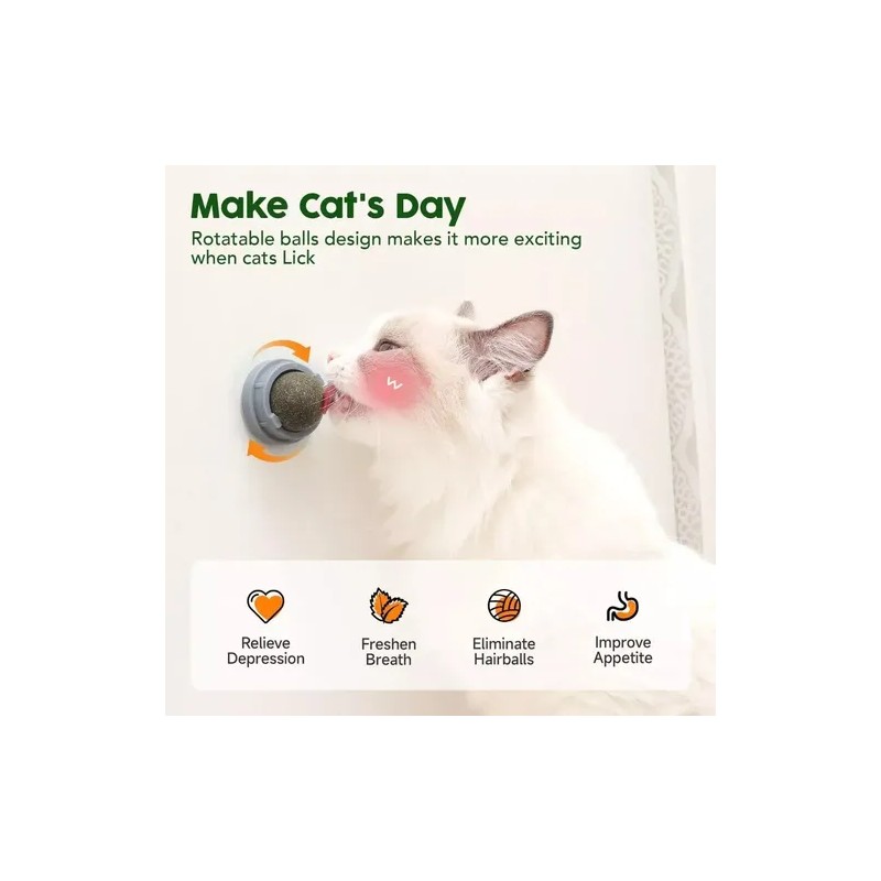 Catnip Pelota Giratoria Gatos 1 Bola Hierba Gatera Juguete