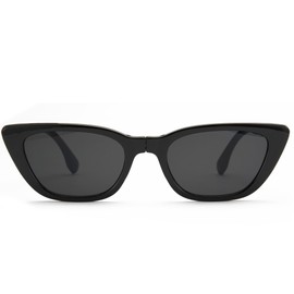 Cyxus Folding Sunglasses Cat Eye for Women Men UV400 Protection Ultralight Easy Carry Foldable Sunglasses 1151 Black