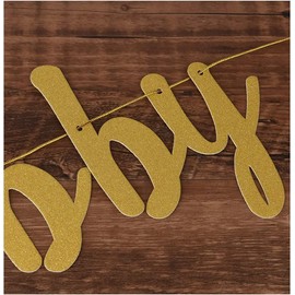 Bachelorette Party Decorations Glitter Gold "Pop The Bubbly She Is Getting A Hubby" Banner Bridal Shower Decorations Engagement Wedding Girls Night Out Hen Party Supplies Golden Photo Props