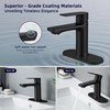 BELZ Matte Black Bathroom Faucet, Modern Single Handle One Hole
