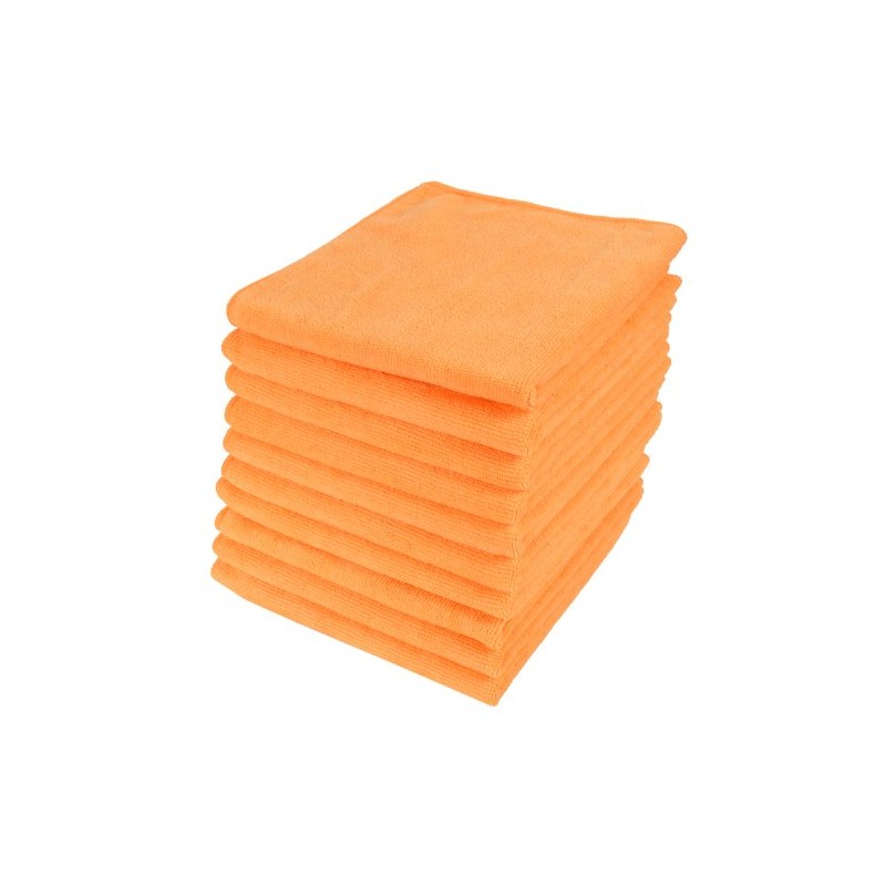 20pk Orange Large Microfibre Home Valeting Dusters Polishing Cleaning Cloths