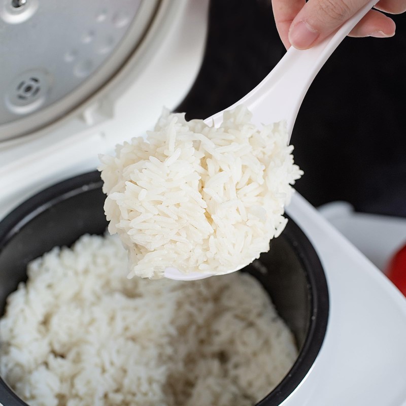Giantree 2 Pcs Plastic Rice Paddle, White Rice Spoon Non-Stick