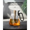 ZENS Design Glass Teapot with Infuser, 23 oz Small Loose
