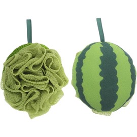Esponja Exfoliante Corporal de Sandía 2 Piezas Poliéster Verde