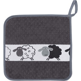 Kracht Pot Holder Sheep Black Terry 1 Piece 100% Cotton