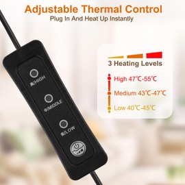 USB Heated Gloves, Rechargeable Heated Mittens for Women Men Kids,Double-Sided Heating Full & Half Finger Hand Warming Gloves for Typing Touchscreen Driving,3 Heating Levels Adjustable