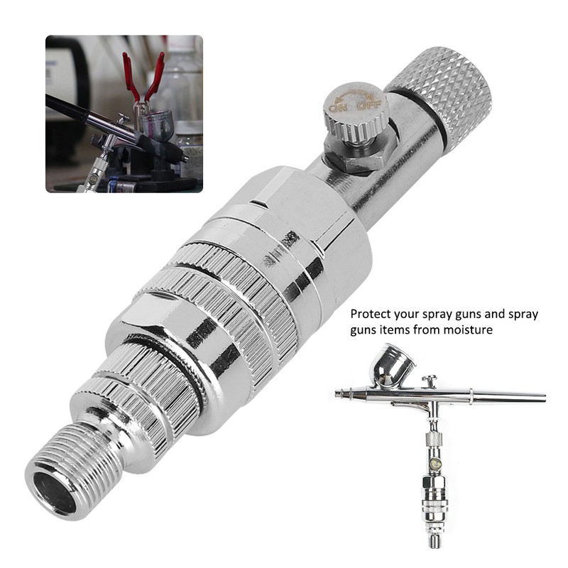 Mini Air Filter Airbrush Moisture Water Trap Adjustable Airflow Control