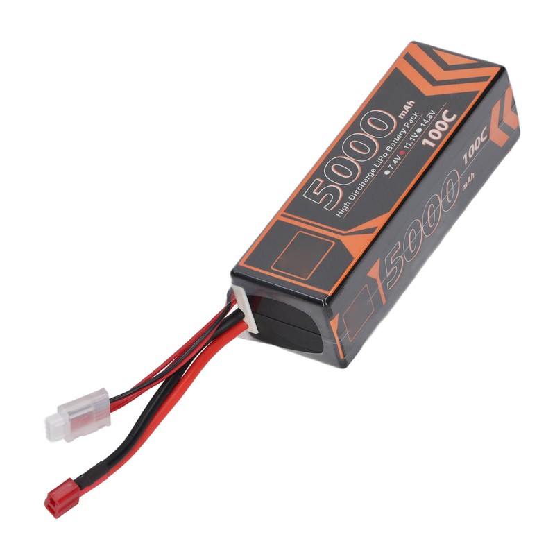 11.1V 5000mAh 100C 3S LiPo Battery with T Shaped Red