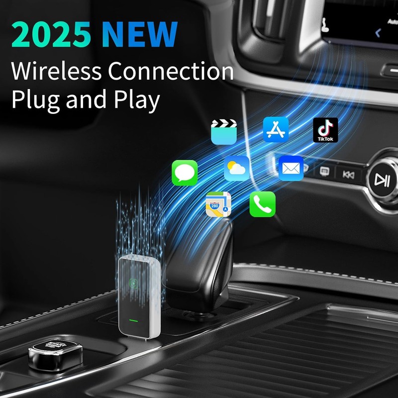 Carplay Wireless Adapter, Super Fast Upgrade from Wired CarPlay to